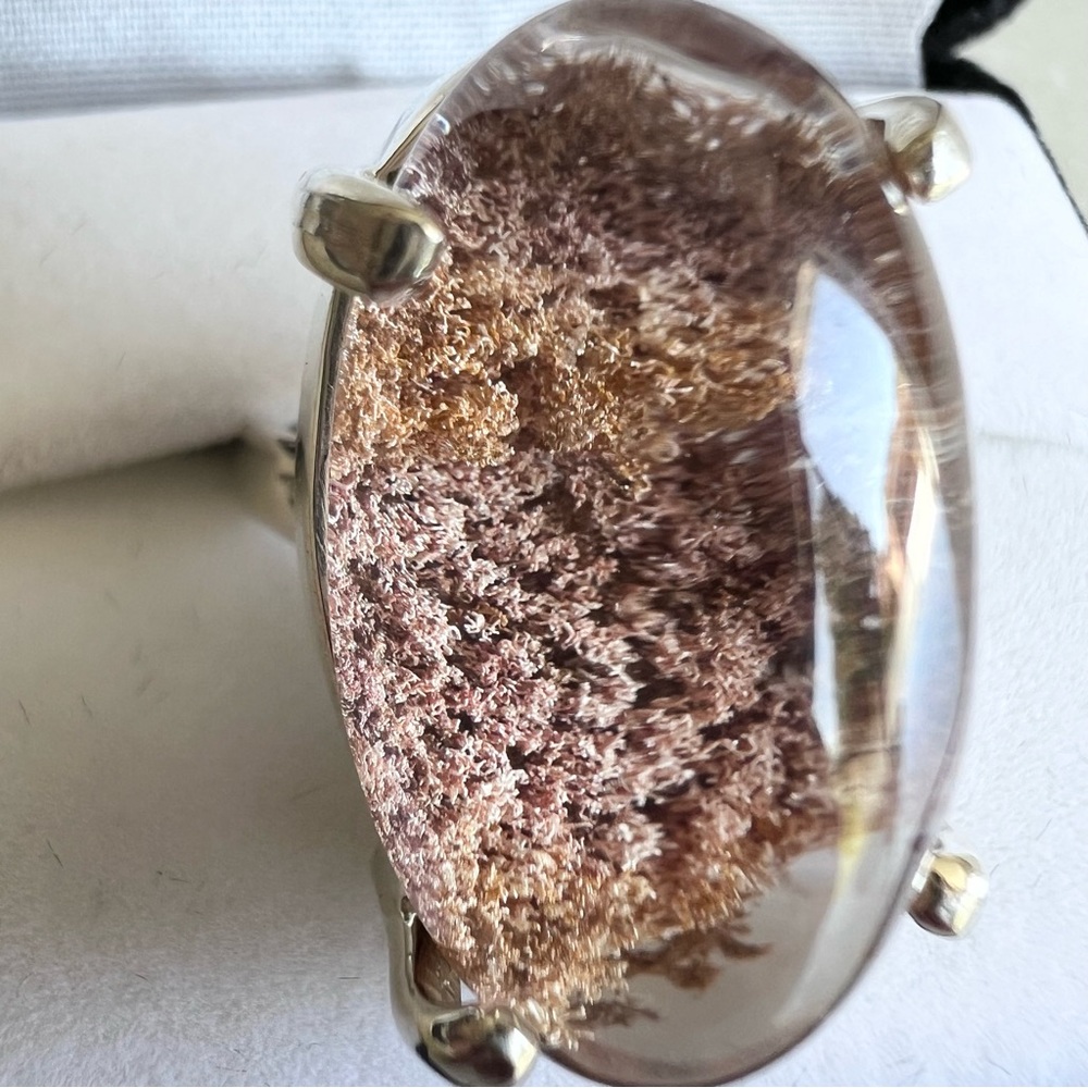 Phantom Quartz Garden Quartz Lodolite Sterling Silver Ring - Picture 3 of 14
